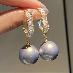 Pearl Drop Dangle Bridal Earrings